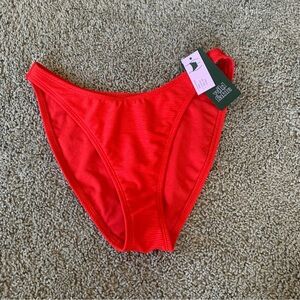 NWT Wild Fabel Red Cheeky Bikini Bottoms Size Small 4-6
